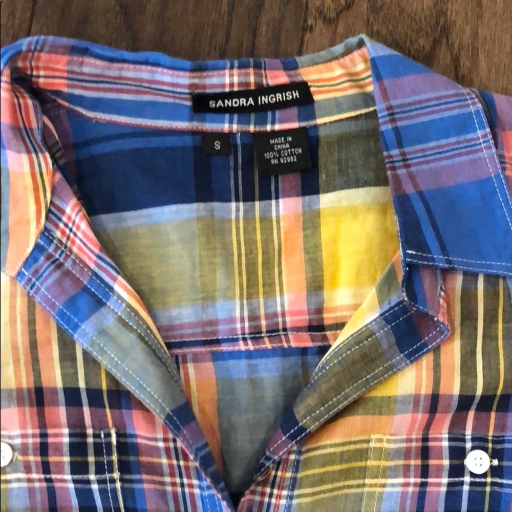 Sandra Ingrish Plaid Top - Picture 2 of 4